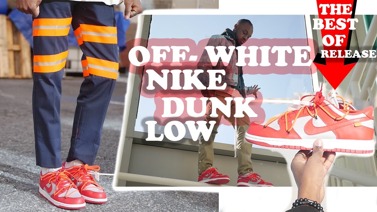 OFF WHITE Nike Dunk Low University Red | REVIEW/ HOW TO STYLE ON FEET
