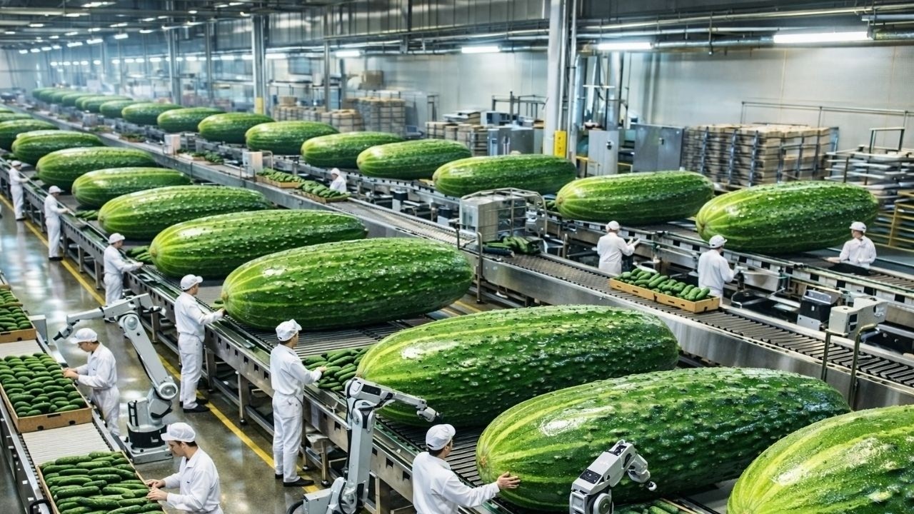 How Cucumber Chips Are Made in the USA  Satisfying Factory Process Tour 4K
