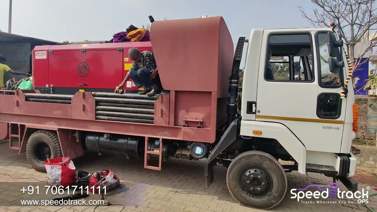 Speedotrack Compressor Diesel Monitoring GPS for Borewell Truck Ashok Leyland | 7061711111 ENG 4K