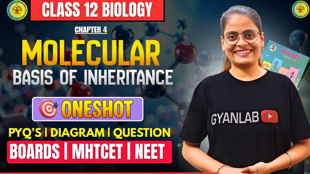 🎯ONE SHOT - Molecular Basis of Inheritance | Chp 4 | HSC Board | MHTCET | Gyanlab | Anjali Patel