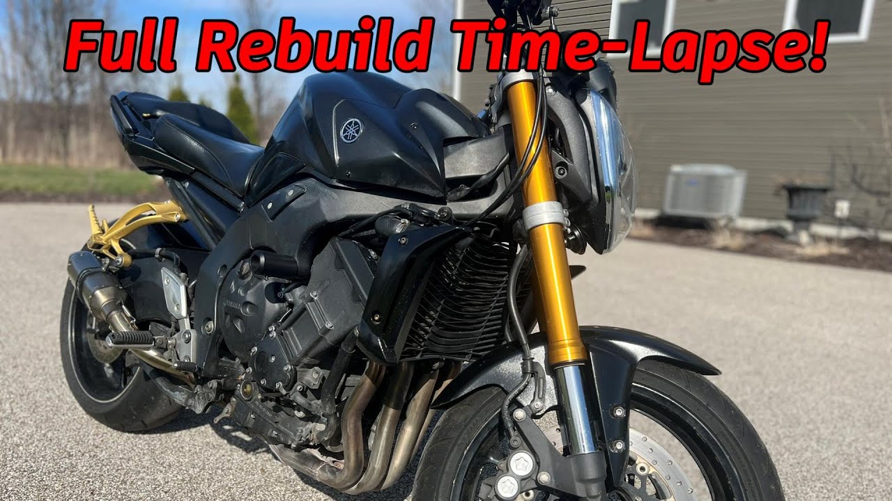Watch This 2008 Yamaha FZ1 Transform! Epic Full Rebuild Time-Lapse!