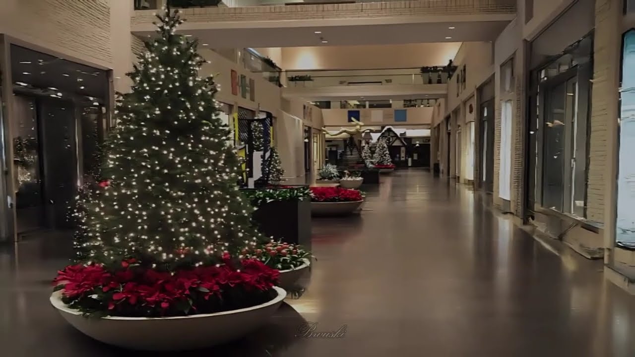 Christmas songs but you're in empty mall