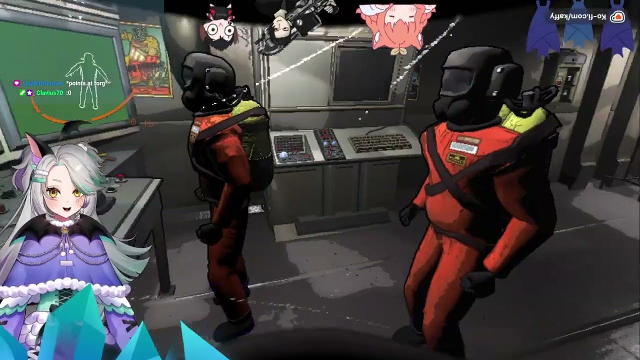 [Lethal Company] Supervising @digivt on her first day at the Company ^^ w/ @thedarthduncan @fabiablo