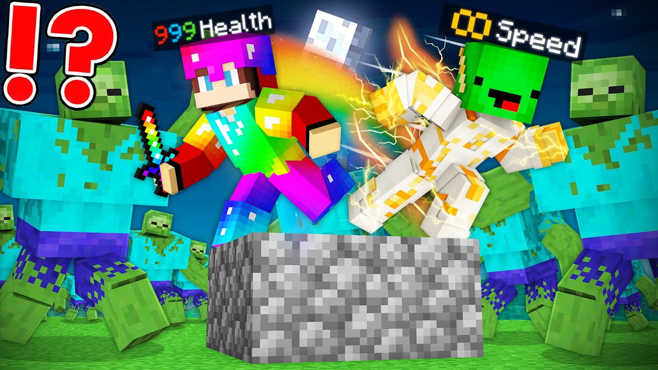 1000 MUTANT ZOMBIES vs GODSPEED and RAINBOW Armor JJ and Mikey in Minecraft - Maizen
