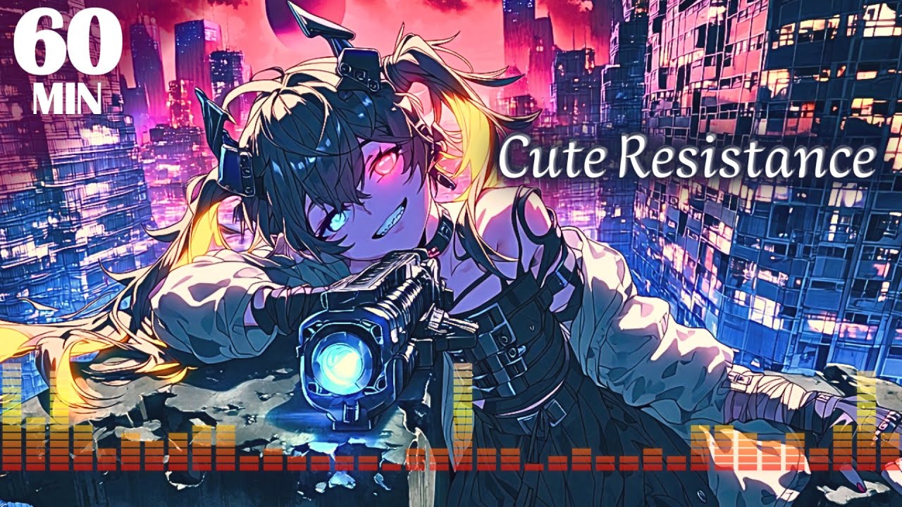 1 HOUR music | Come Closer. You’re Already in Range. – Epic Cyberpunk / Anime Rock | Cute Resistance