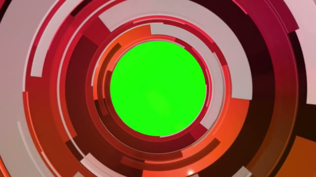 Red Circle News Headlines Green Screen 2/2