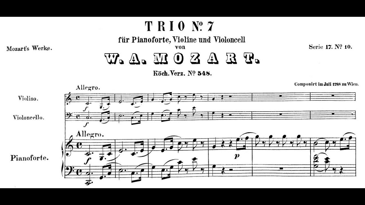 W. A. Mozart - Piano Trio C major KV 548 - Wiener Schubert Trio