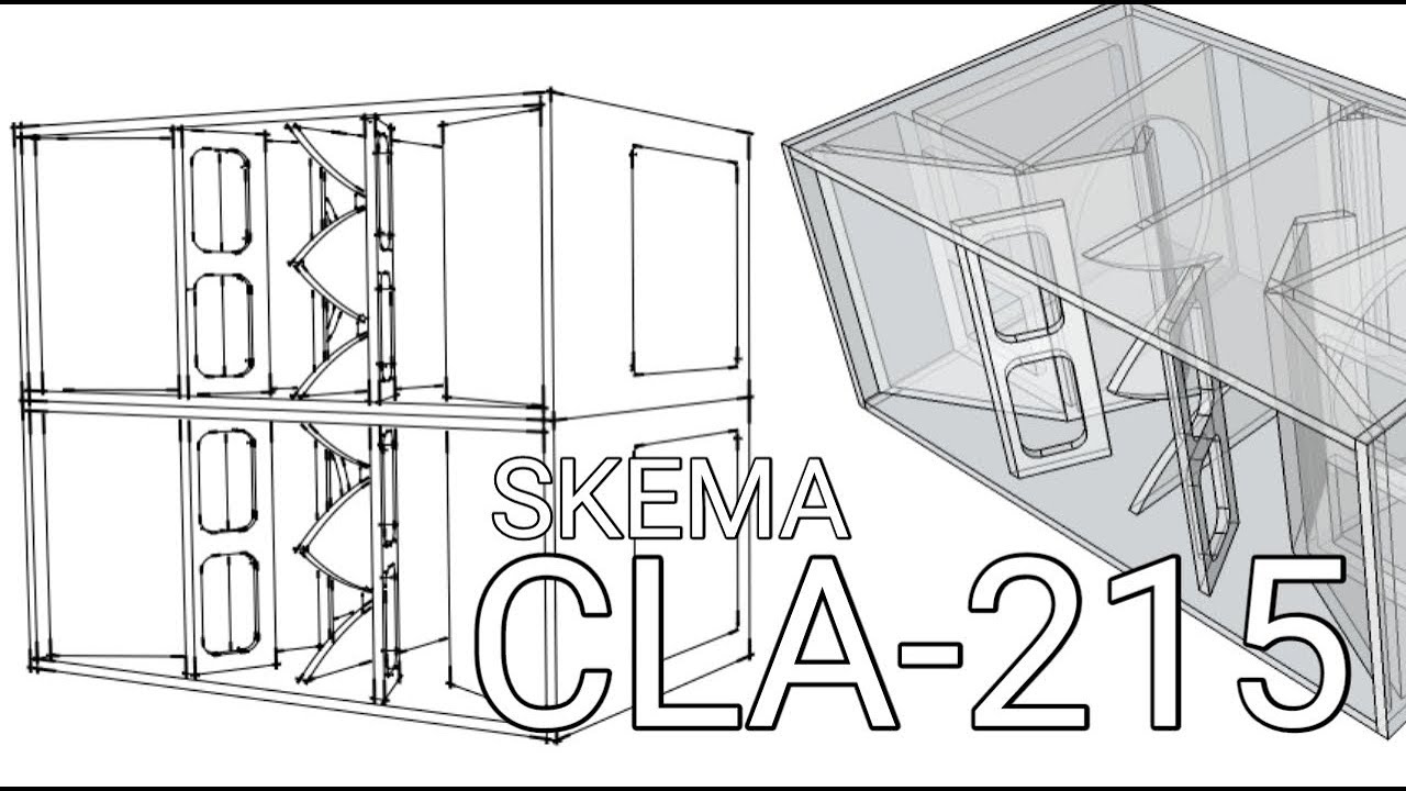 #Skema_3D || BOX speaker low CLA215, cocok buat dangdut