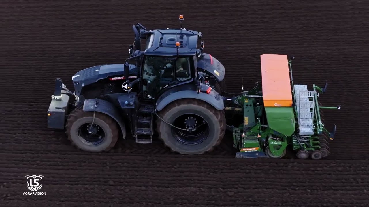 FENDT Black Beauty 724 & 728 mit Drille und Pflug I Pure Sound I Ls_Agrarvision