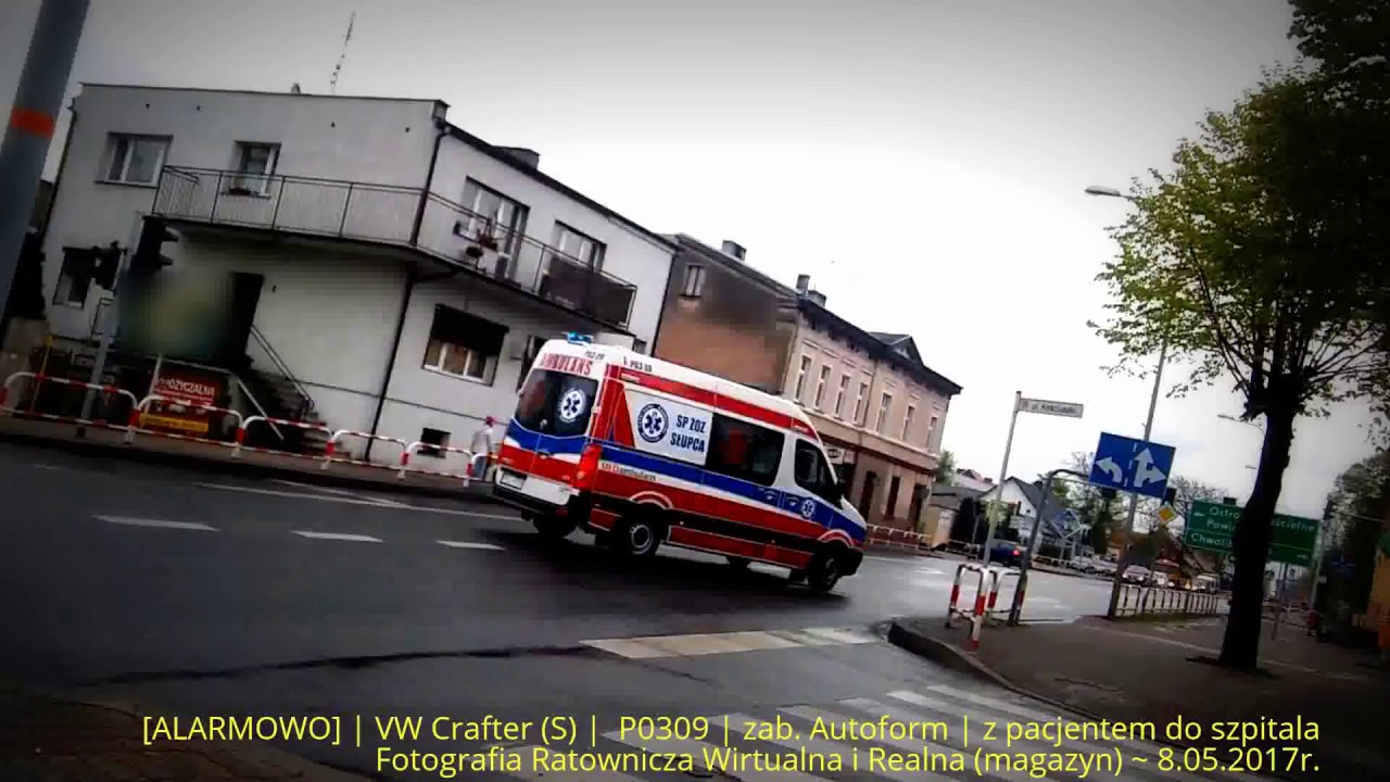 [ALARMOWO] | VW Crafter (S) | PRM |  P0309 | zab. Autoform | z pacjentem do szpitala