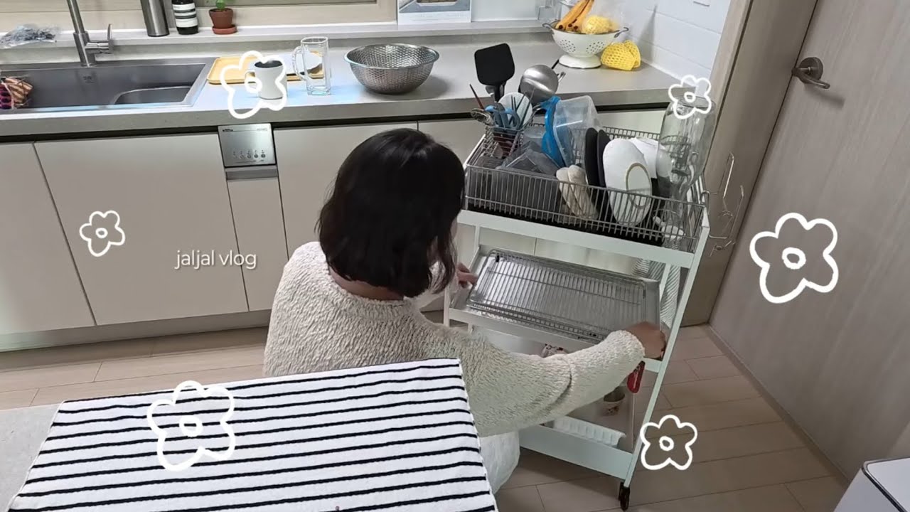 트롤리 건조대 만들고 설 연휴 보내는 일상 (이케아 니사포르스, 바겐슈타이거 건조대, 트윈스베이커리, 오느른책방 )