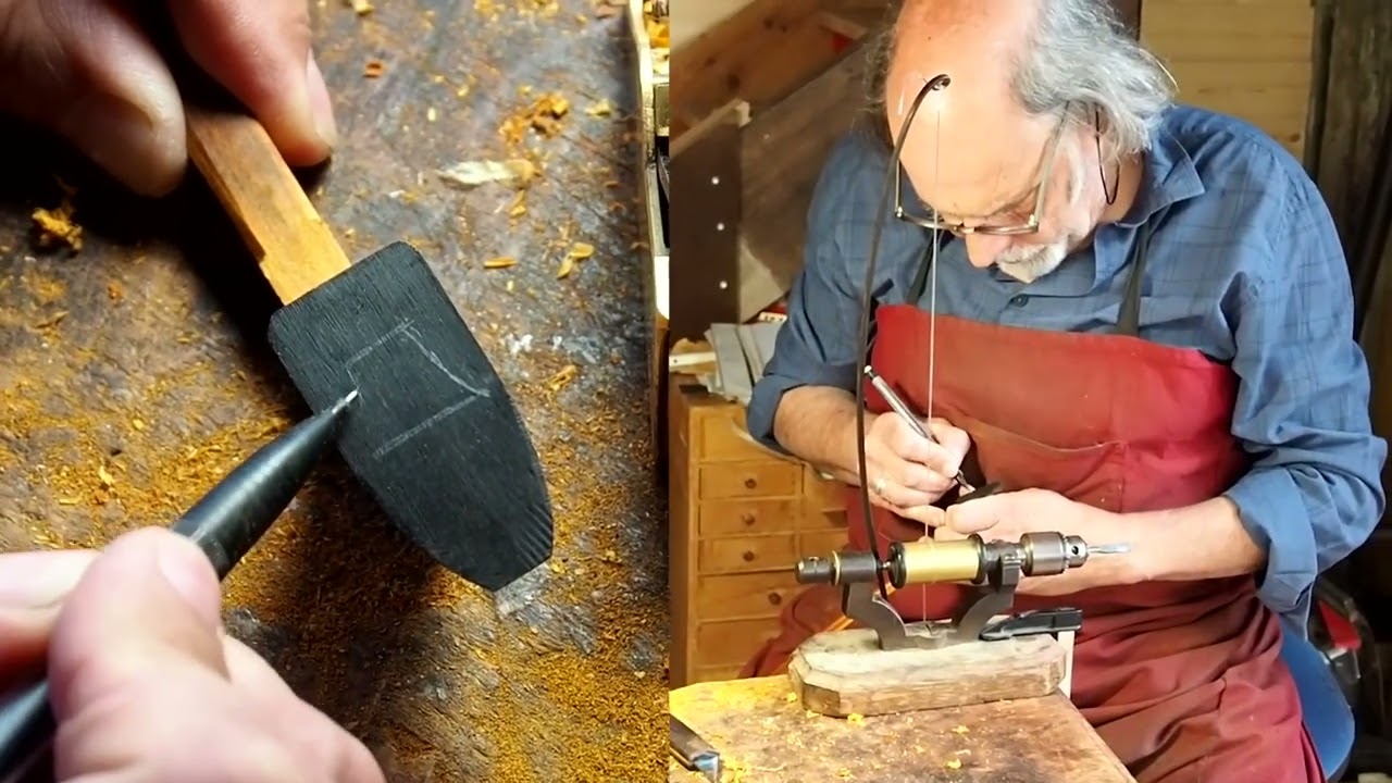 Étape de fabrication d’un archet de contrebasse