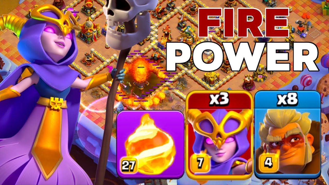 Unstoppable Power: Warden Fireball TH16 Super Witch Druid Wrecking Legend League Attacks!