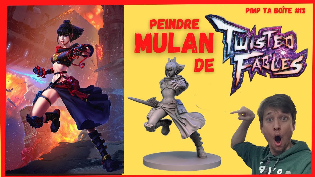 Tuto peinture TWISTED FABLES. Peindre MULAN facilement. Pimp ta Boîte #13