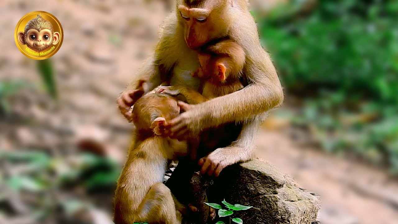 Monkey Crying Sadly for Food