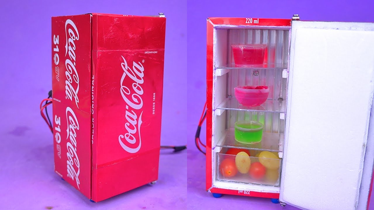 Faça uma Incrível Mini Geladeira com latas de refrigerante
