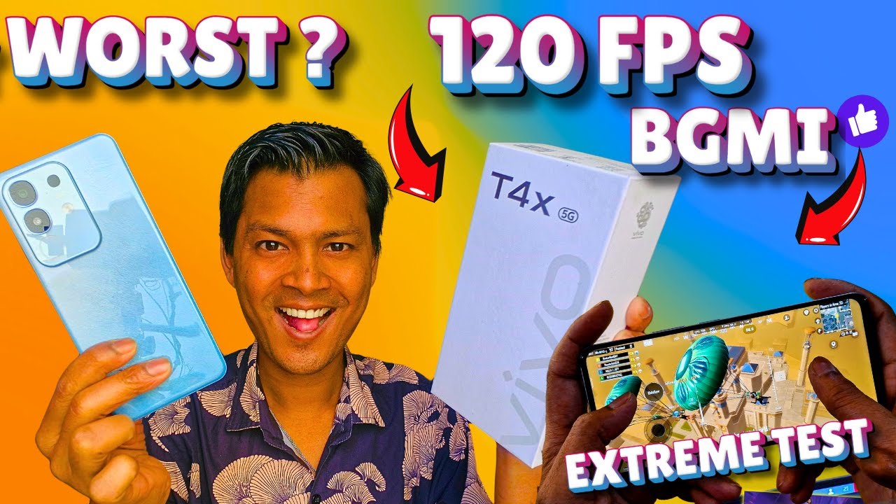 VIVO T4X 120 FPS BGMI Test with FPS Meter - FPS Drop or Not ?