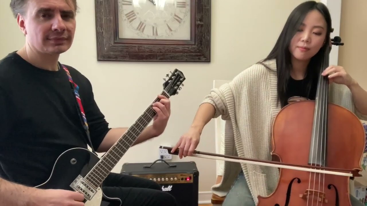 Yellow on cello and guitar