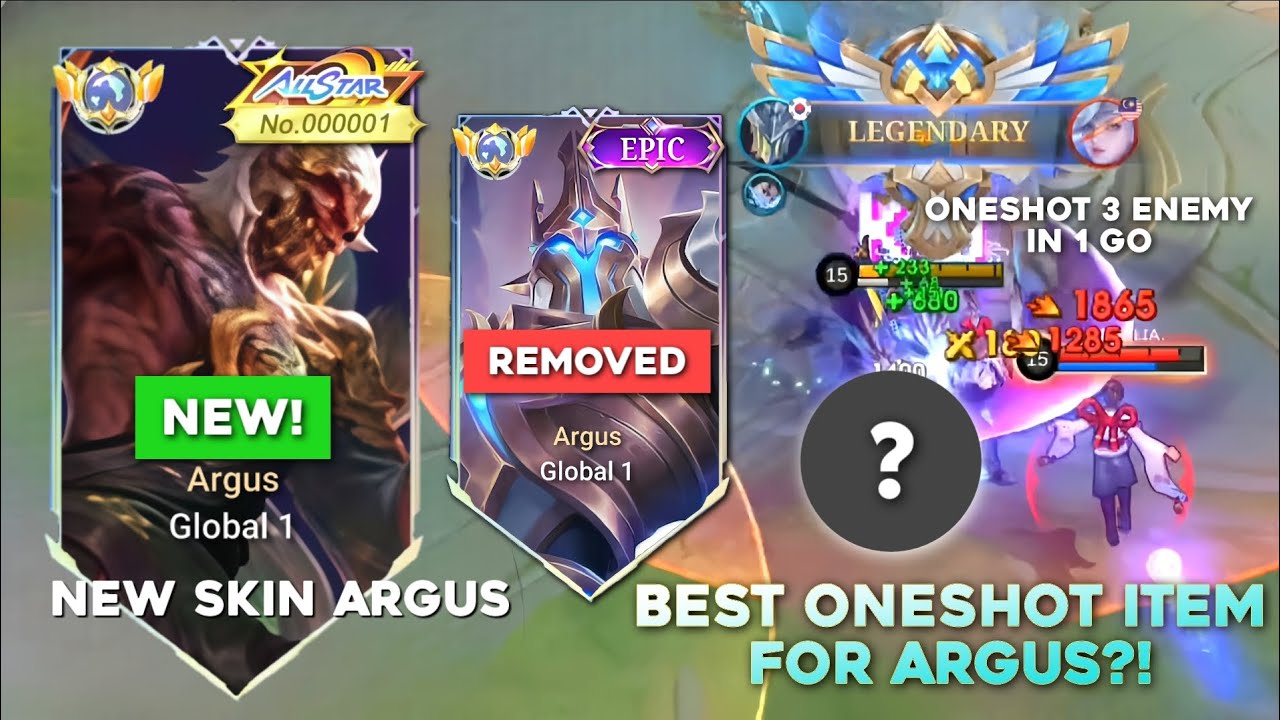 I CAN'T WAIT TO USE ARGUS ALLSTAR SKIN WITH THIS ONESHOT ITEM SOON! GLOBAL ARGUS MOBILE LEGENDS