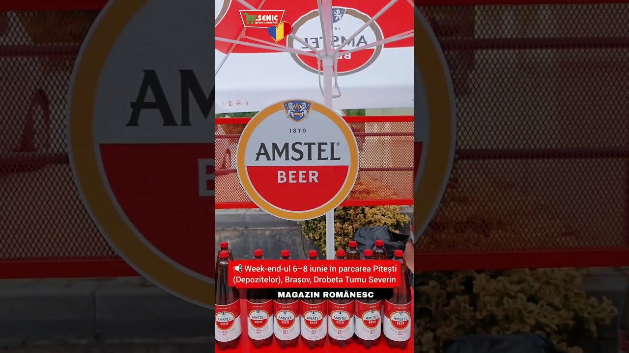 Degustare Amstel - 6 –8 Iunie, la 𝐒𝐞𝐧𝐢𝐜®️ Pitesti 1 - Depozitelor, Brasov ș𝐢 Drobeta Turnu Severin