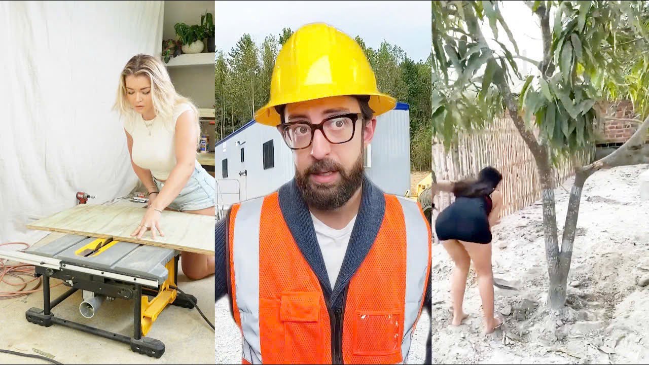 Top 1 skills of hard working workers will be like👷✅ #workers #skills #construction #hacks #amazing 