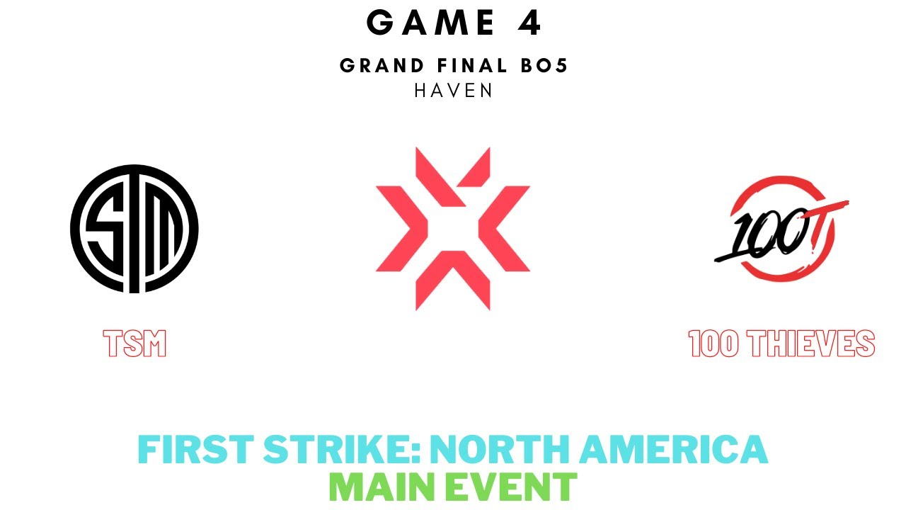 First Strike North America Main Event Grand Final | TSM vs 100T Game 4 (FULL GAME)