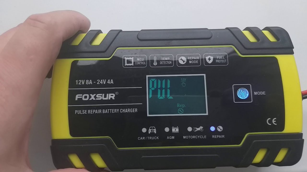 Хорошое зарядное устройство для авто аккумуляторов FOXSUR  12V 8A - 24V 4A. Как правильно заряжать.