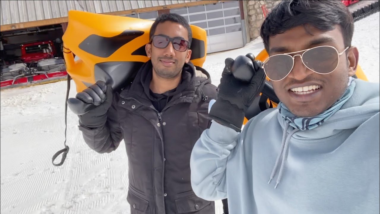 Sledging from 2600m (Top of Germany) - Zugspitze | Vlog - 007