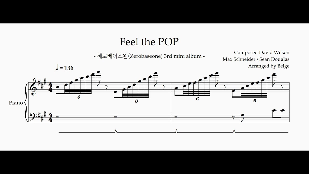 제로베이스원(ゼロベースワン) Feel the POP Piano cover