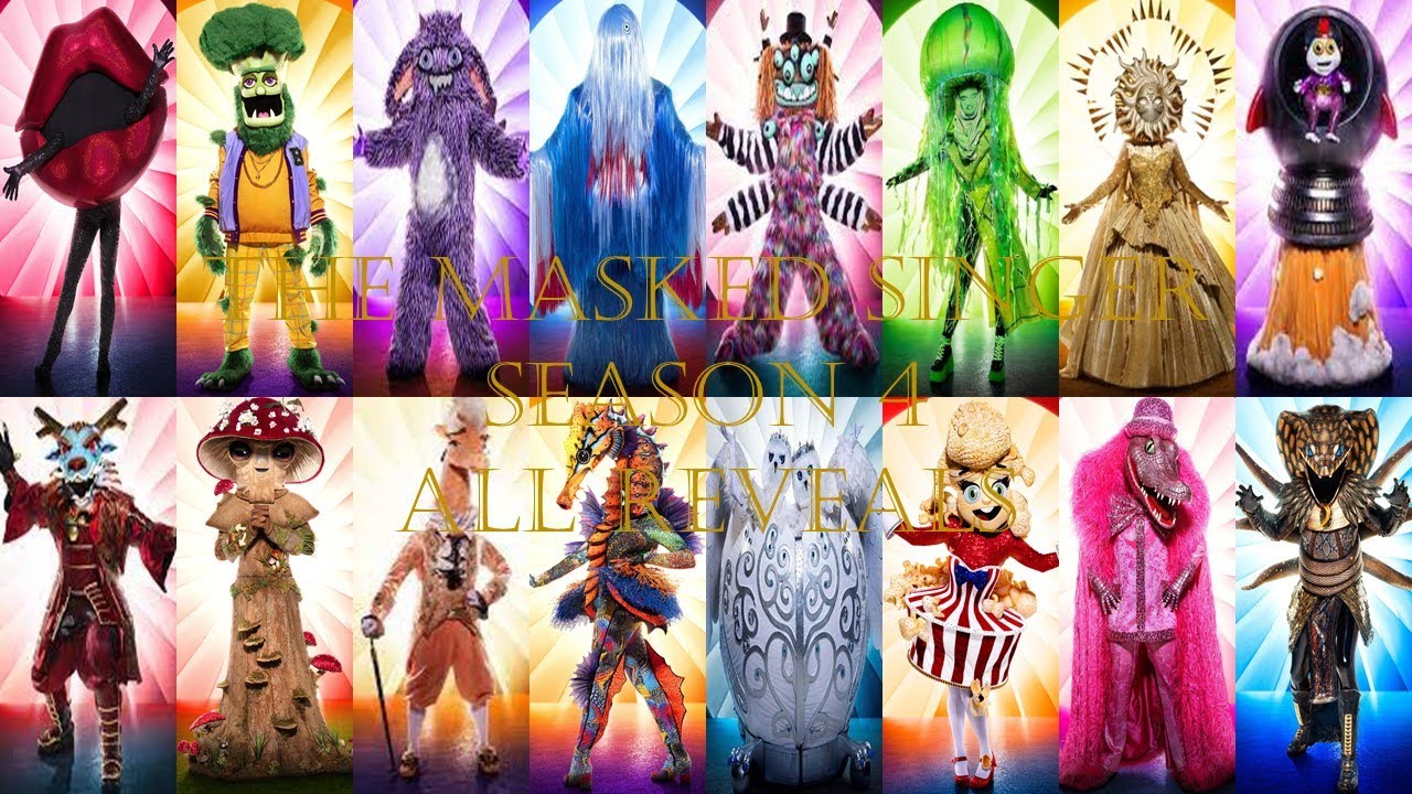 THE MASKED SINGER SEASON 4 ALL REVEALS