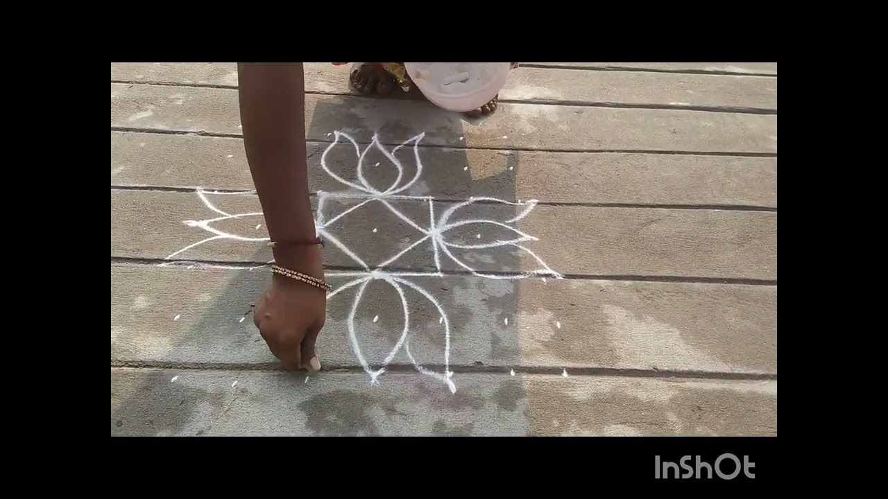 7*7 dots #lotus#chukkallu muggu