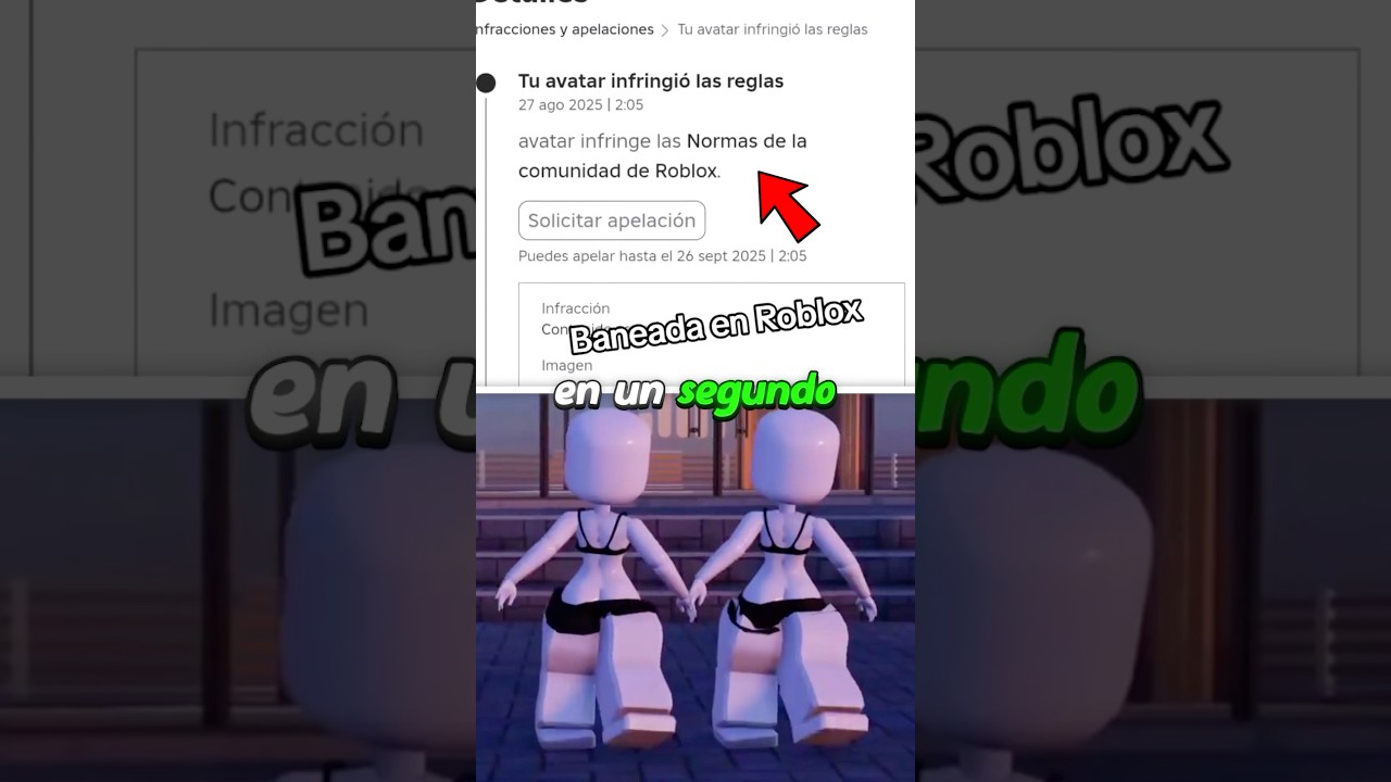 Roblox ya logr&oacute; banear a las cuentas en 1 segundo #shorts #opentracks