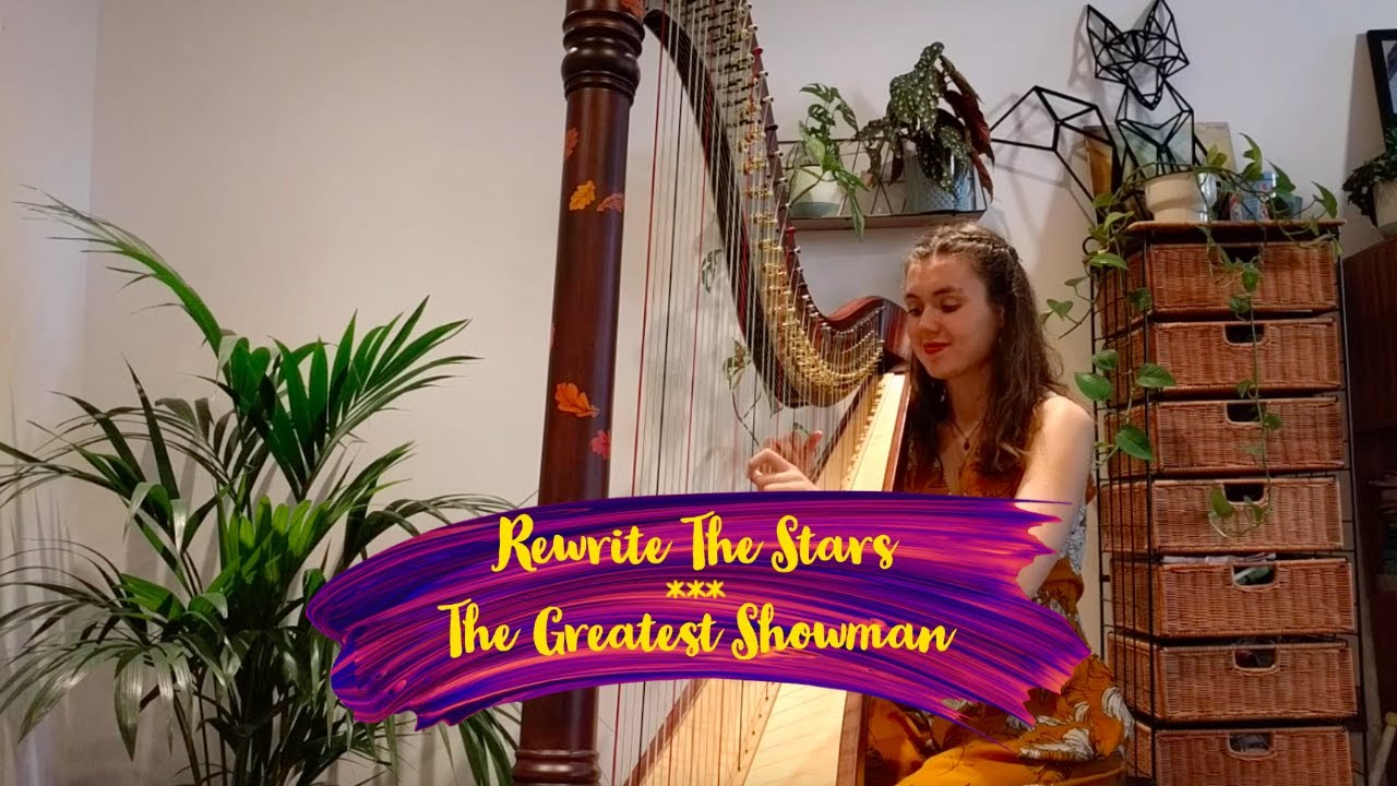 Rewrite The Stars - The Greatest Showman (harp cover)