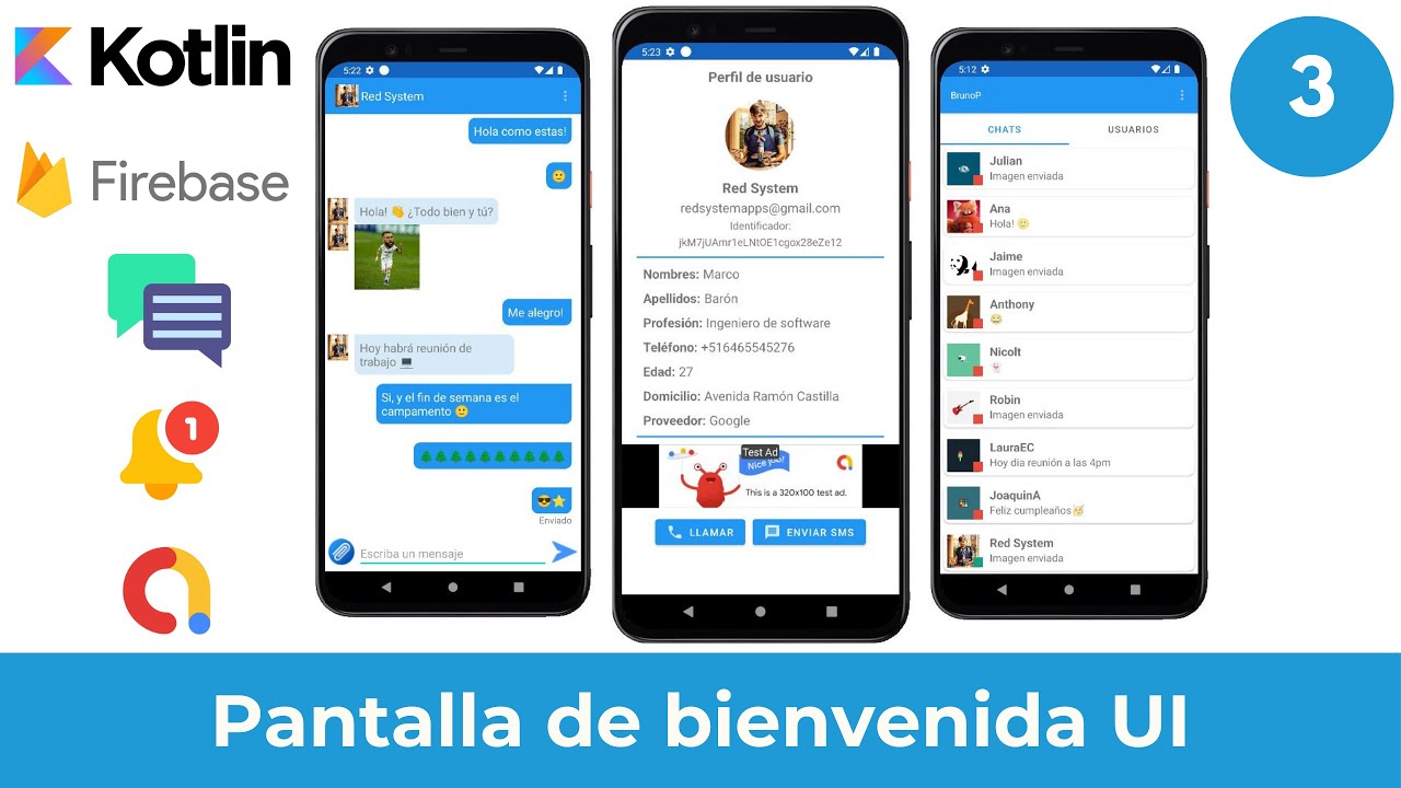 03.- Diseño de pantalla de bienvenida | Chat App Android Studio +Kotlin + Firebase
