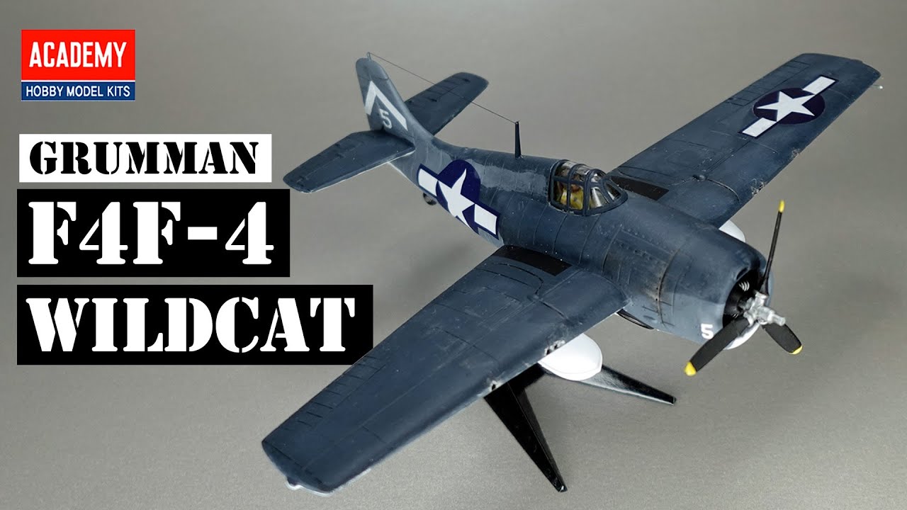 Academy 1/72 Scale Gurmman F4F-4 Wildcat (Brush Painted)