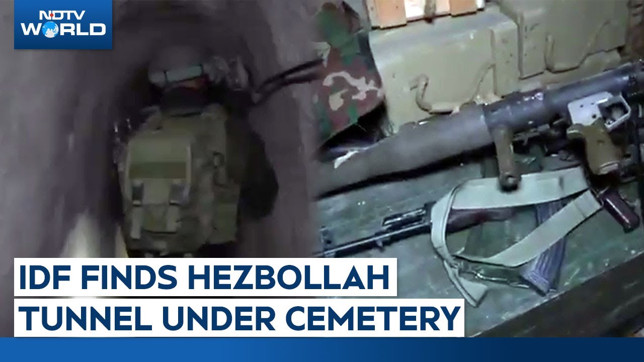 Hezbollah Tunnel IDF | Footage From Hezbollah Tunnel Under Cemetery, Huge Cache Of Weapons, Rockets