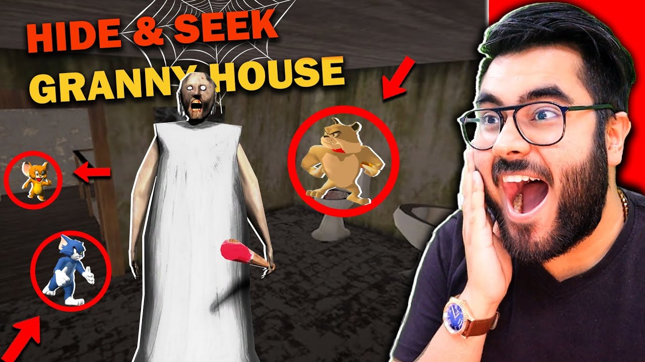 😂 TOM,  JERRY & SPIKE Multiplayer Ft. GRANNY 😂 | HIDE & SEEK in Granny's HOUSE | Funny | Hitesh KS