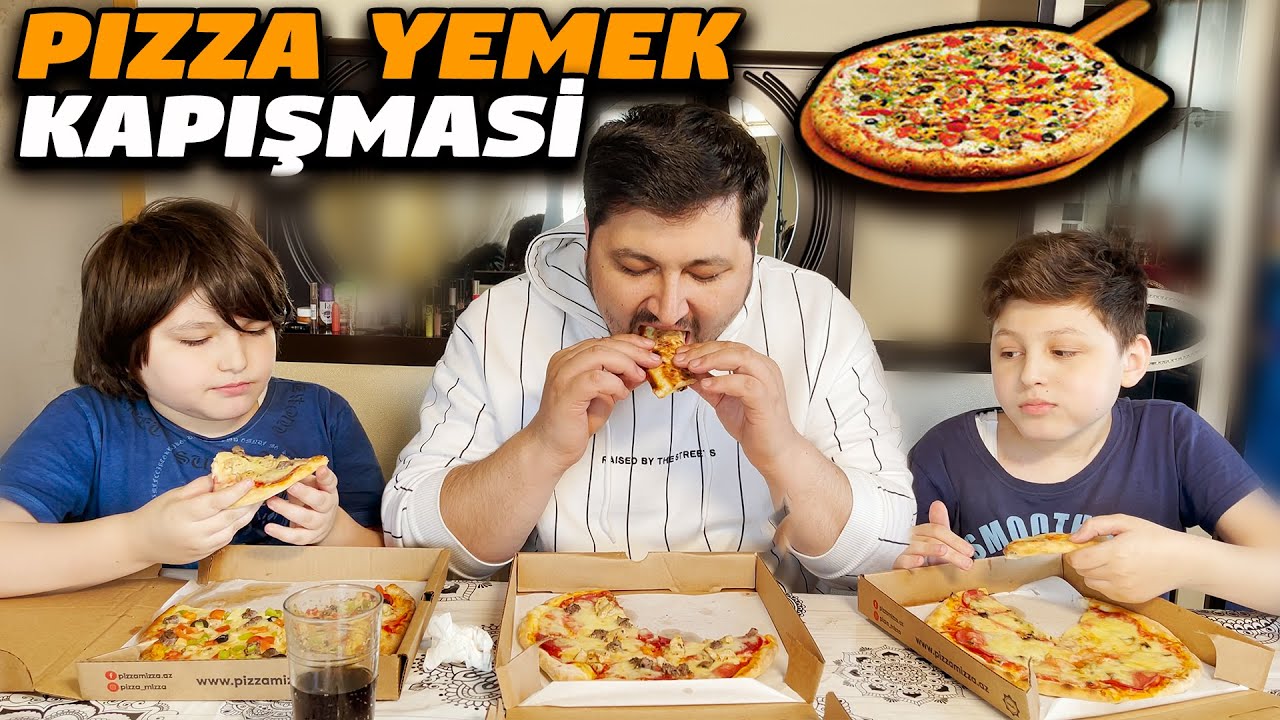 OĞULLARIMLA AİLƏVİ PİZZA YEMEK YARIŞMASI