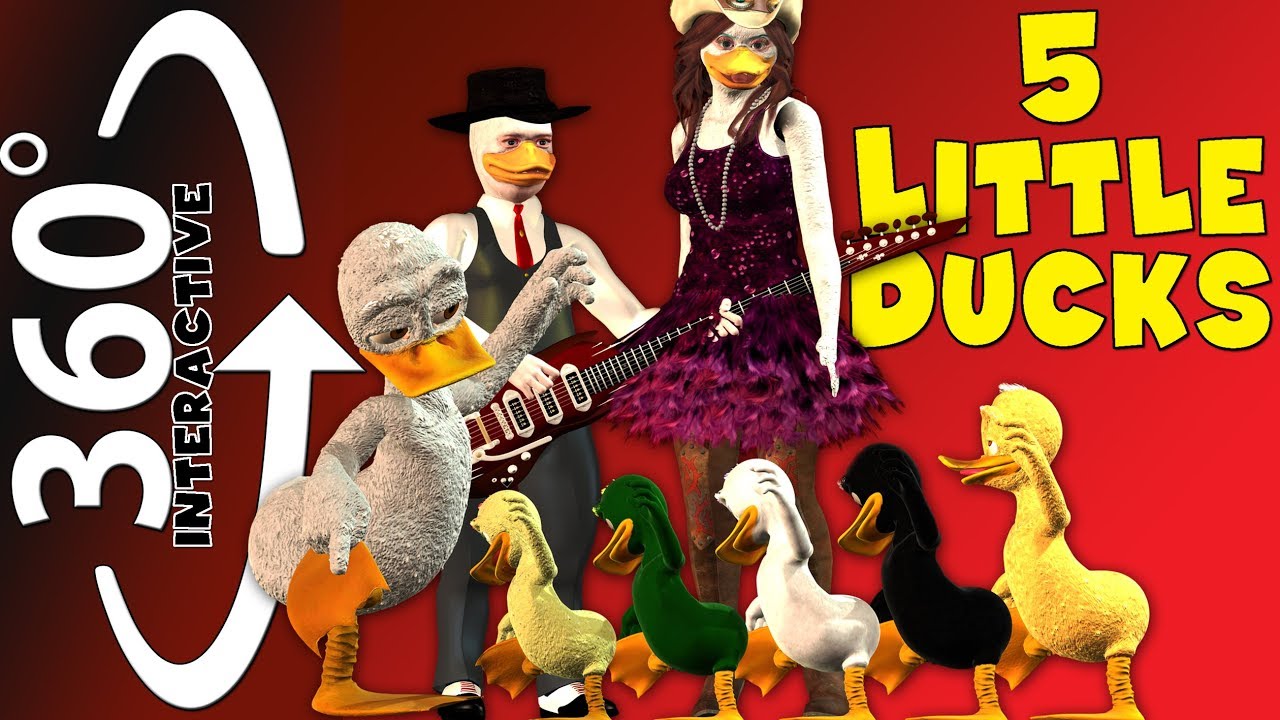 360 cartoon Five little ducks  Nursery Rhymes for kids Cartoons for children by vokikas 아이들을위한 만화