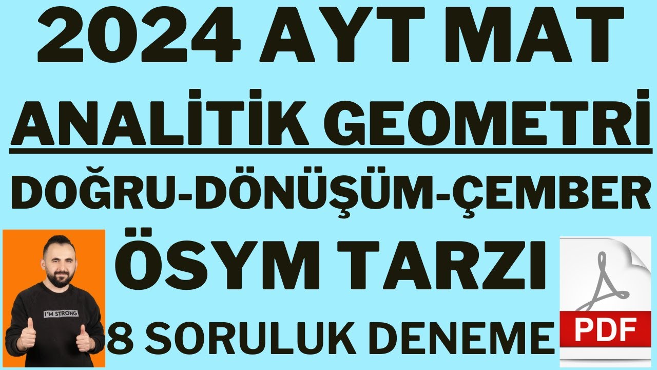 2024 AYT Analitik TAM ÖSYM'NİN SORABİLECEĞİ 8 SORULUK DENEME | +PDF | 