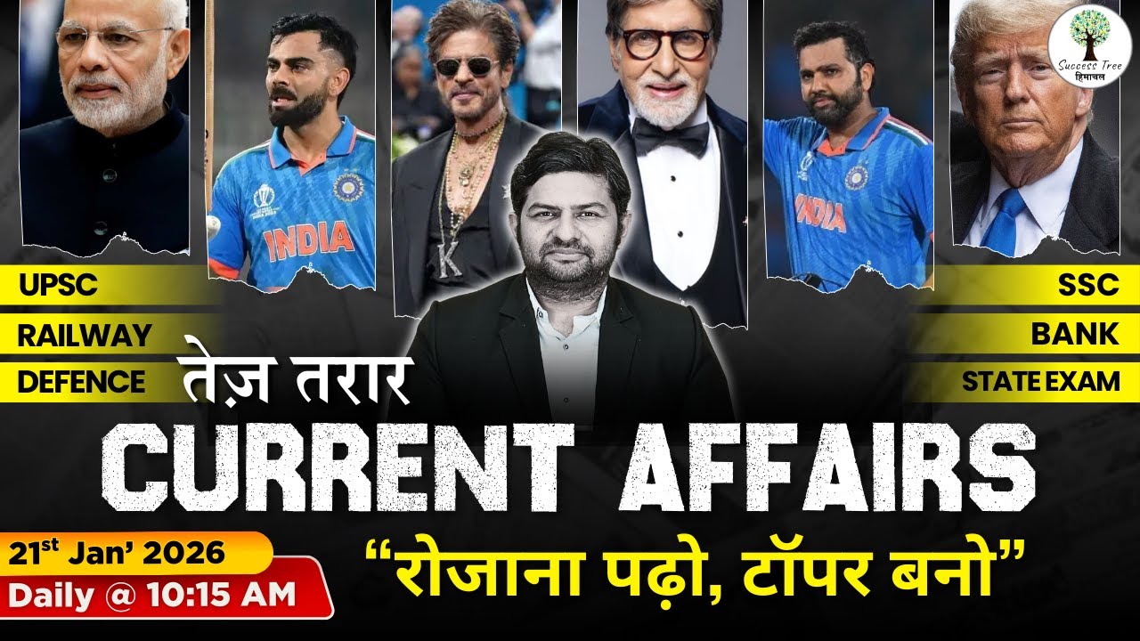 Current Affairs 2025 | HPAS, Naib Tehsildar & Allied | HP Govt. Exams | 21st Jan 2026