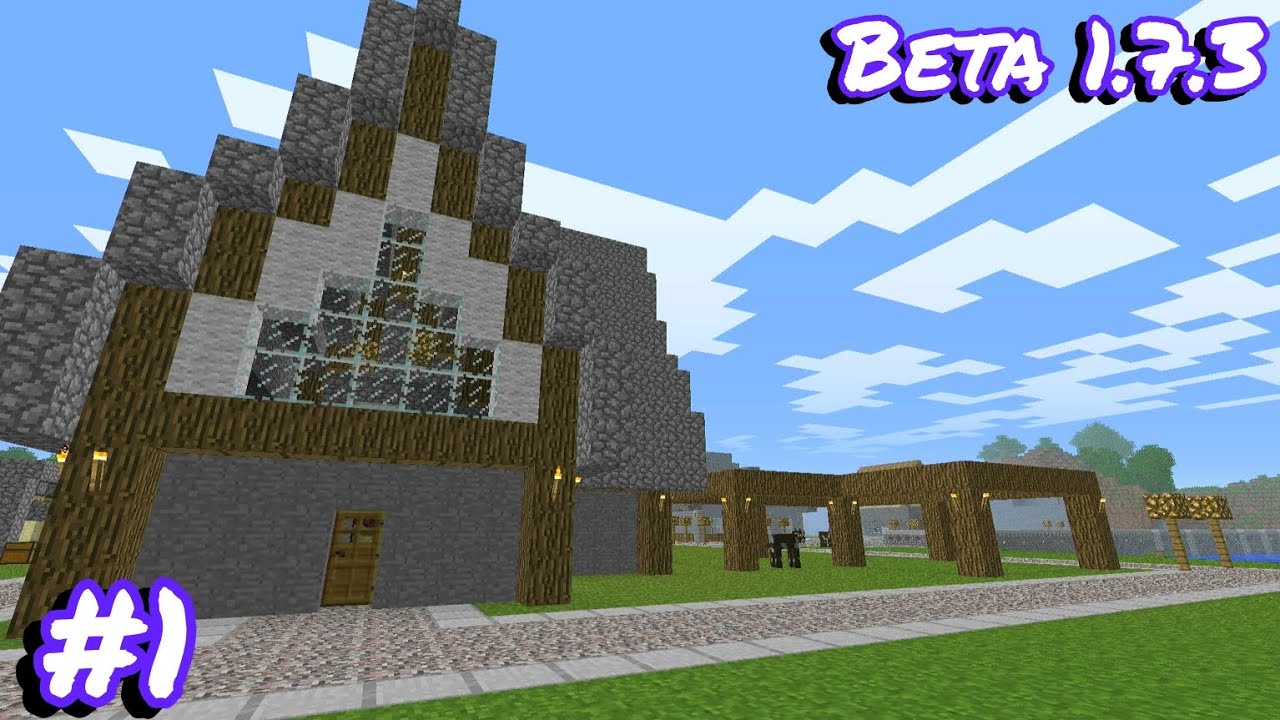 Building A House At Midnight / Minecraft Beta 1.7.3