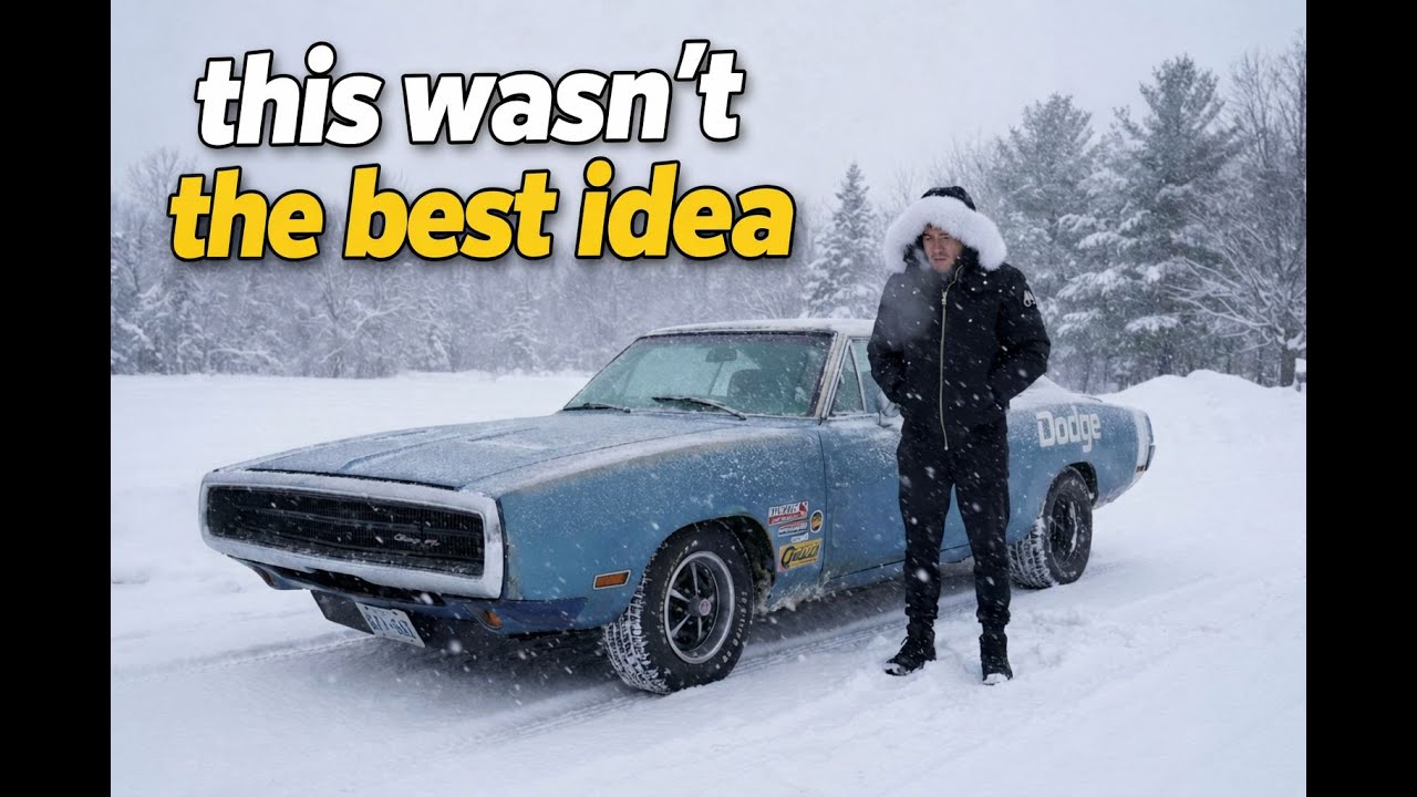 Я решил зимой поездить на своем Dodge Charger 1970 года выпуска.