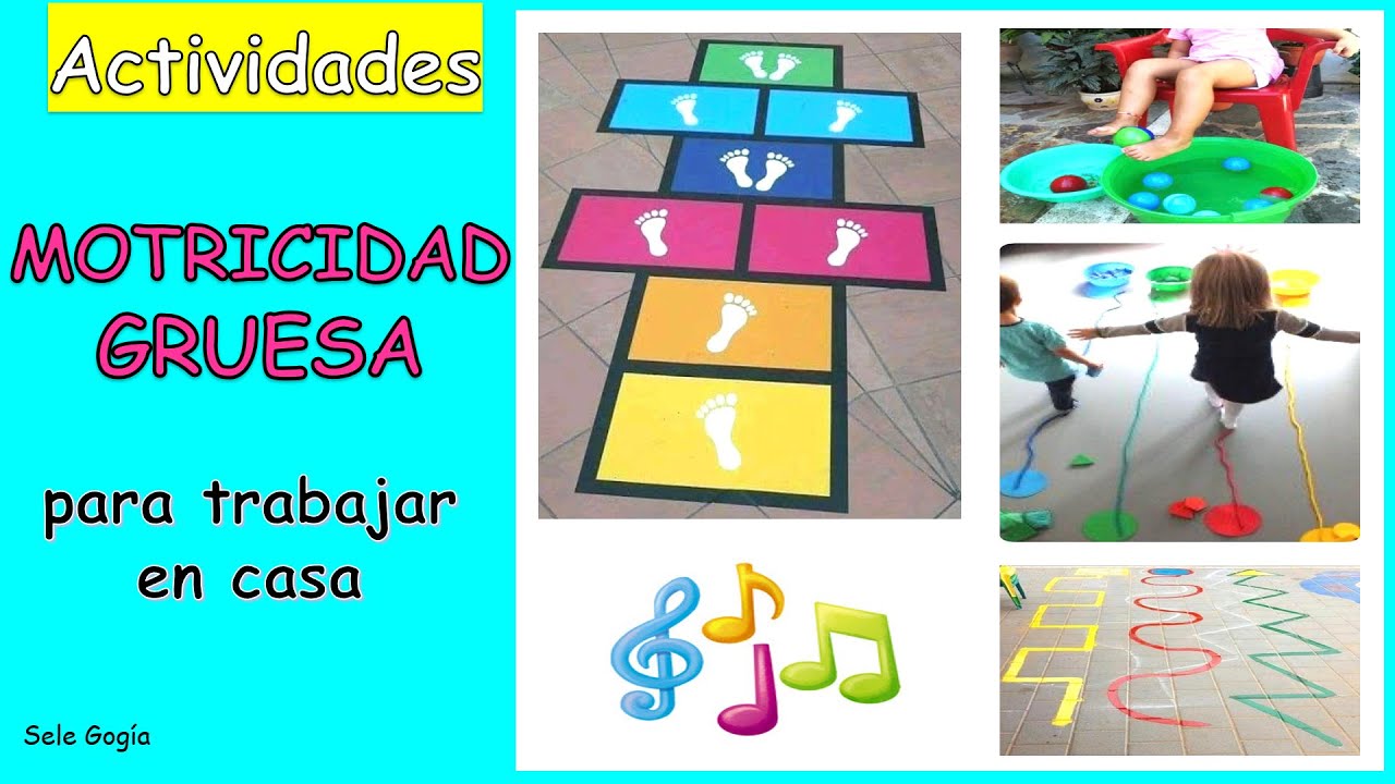 MOTRICIDAD GRUESA Actividades para trabajar en casa | Sele Gogía
