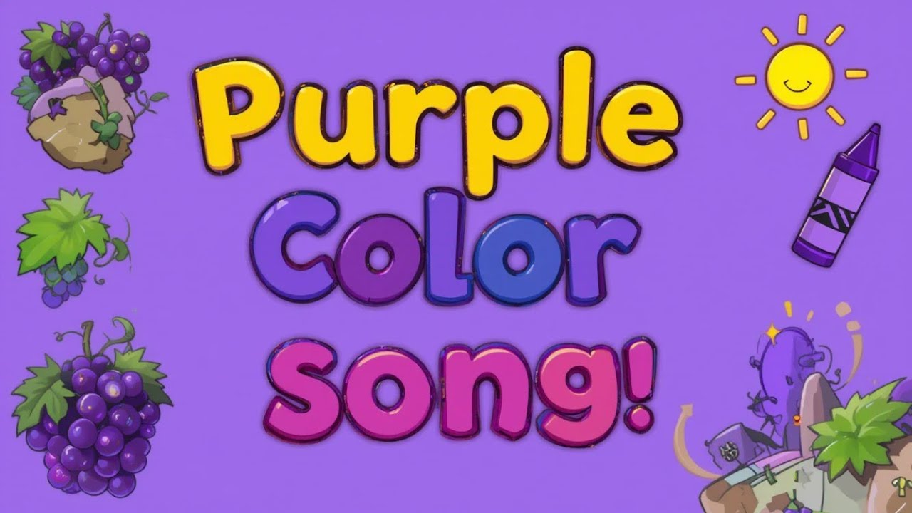 The Purple Color Song | Fun Learning for Kids|educational song for kindergarten
