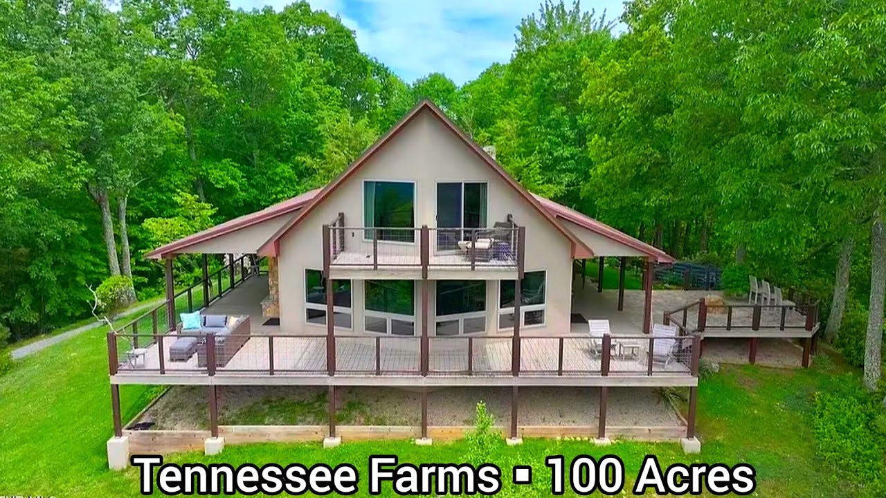 Tennessee Farms For Sale | 100 Acres | Tennessee Land For Sale | Luxury Mountain Farmhouse | 1550