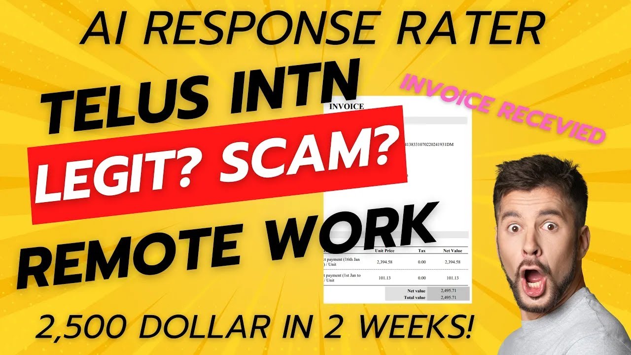 Telus international. AI Response Rater. LEGIT! 110 hours working, 2500 dollar!! Pt.4 Complete