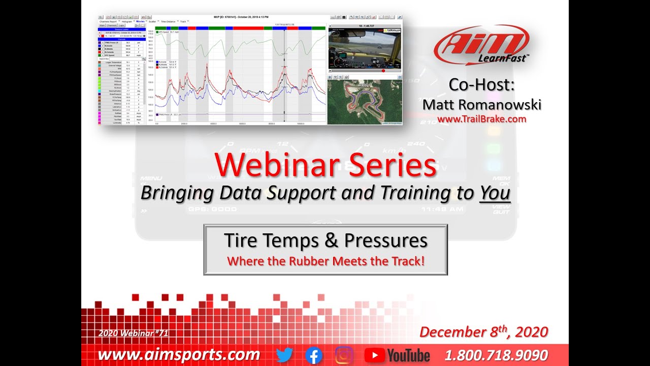1-71 Tire Temps/Pressures, Rubber Meets the Track! - Live Webinar with Matt Romanowski - 12/8/2020