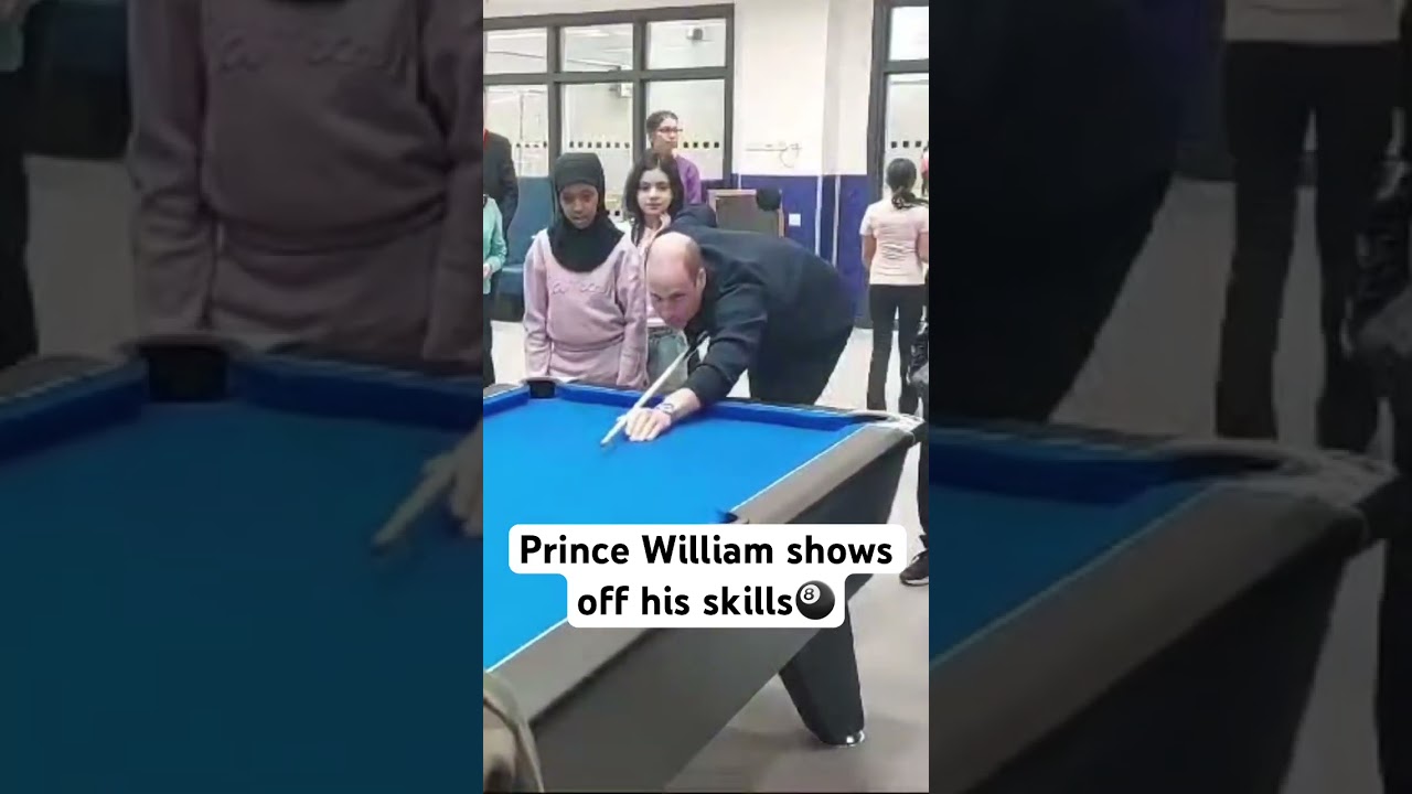 Prince William shows off his snooker skills! 🎱