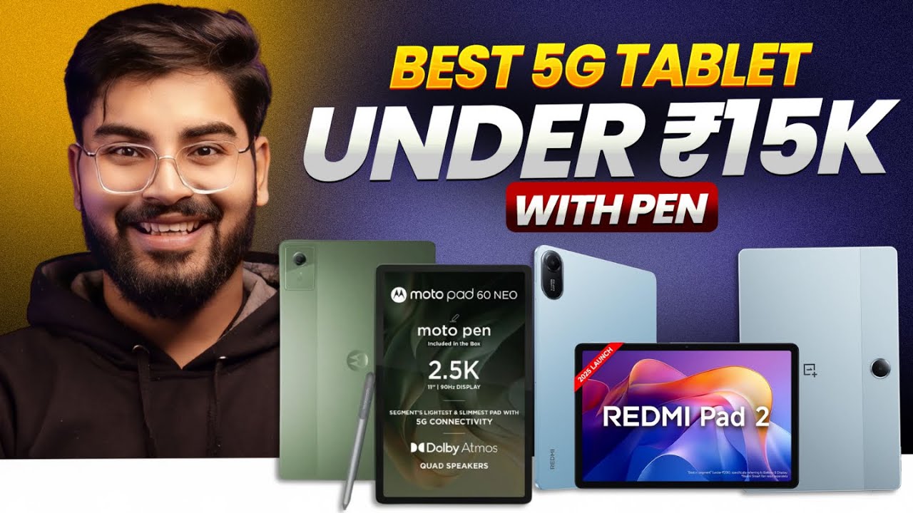 Moto Pad 60 Neo vs Redmi Pad 2 vs OnePlus Pad Lite 🔥 Best Tablet under 15000 ✅ Great Indian Festival